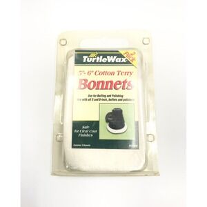 Turtle Wax 5"-6" Cotton Terry Bonnets 2 Pack BTC-0506‎ - BRAND NEW